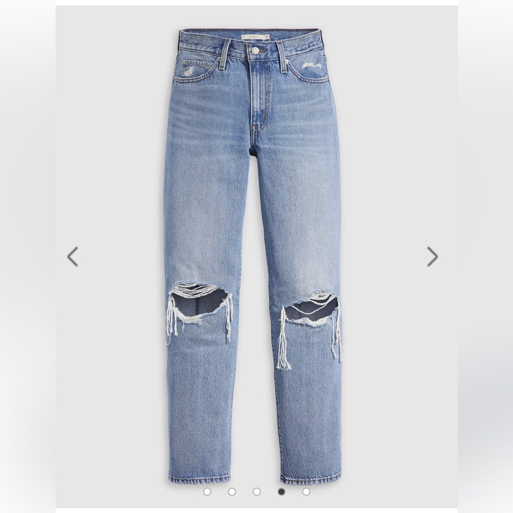 Levi's ‘94 Baggy Mid Rise Straight Leg Relaxed Fit Jeans with Distressed Details